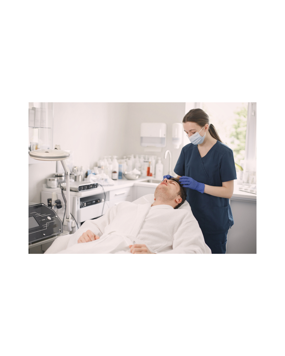 Dermatologist performing a treatment session at Clear Skin Clinic